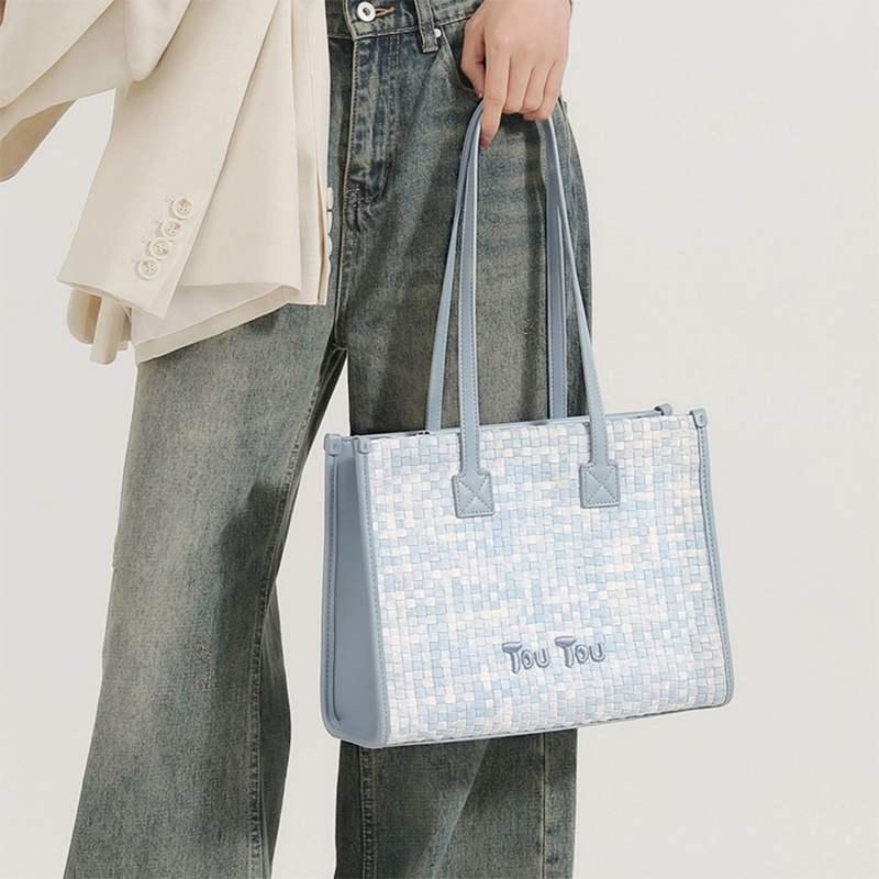 large capacity gradient weave tote bag - MRSLM