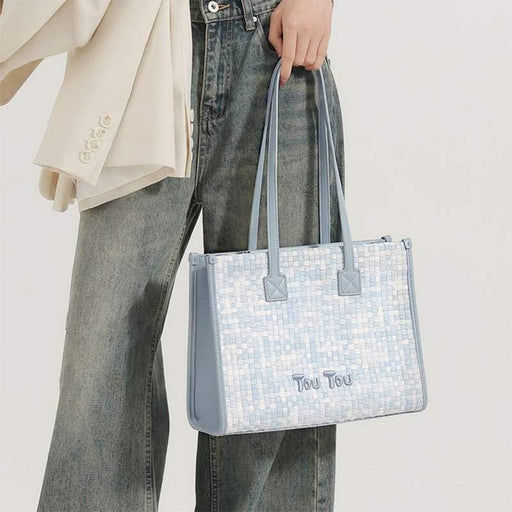 large capacity gradient weave tote bag - MRSLM