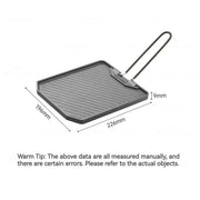 Folding camping non-stick frying pan, view 2 - MRSLM