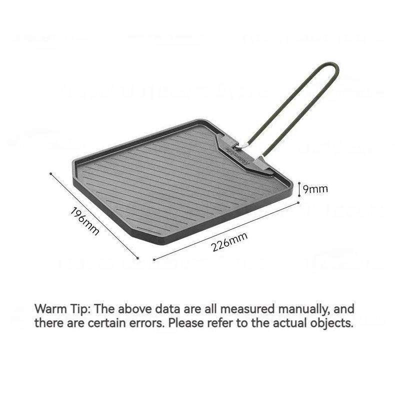 Folding camping non-stick frying pan, view 2 - MRSLM