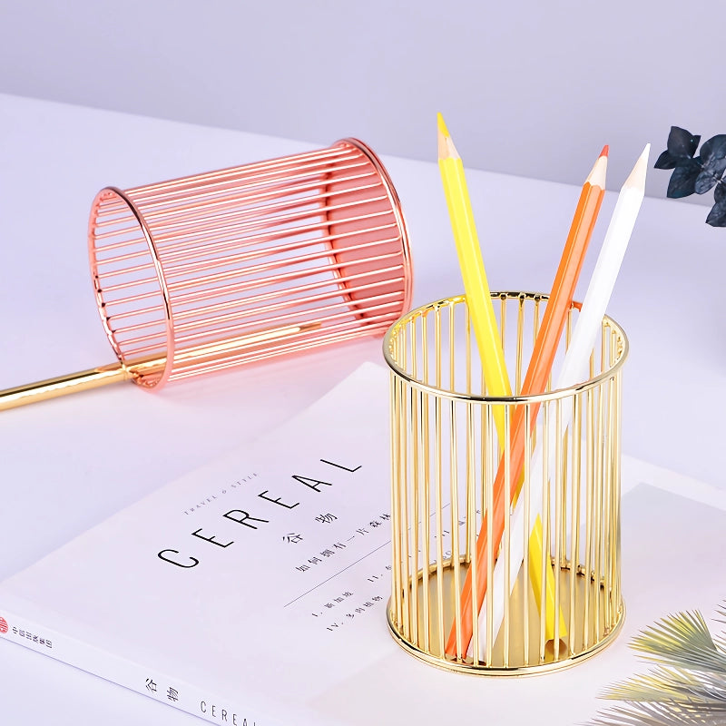 gold-plated pen holder, view 4 - MRSLM