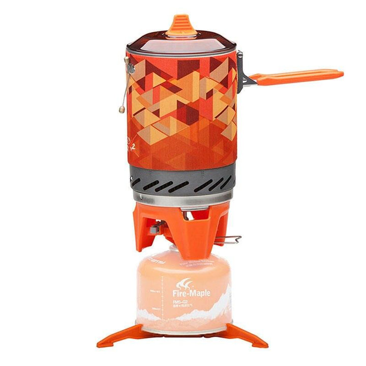 Portable Outdoor Gas Stove Burner with Heat Exchanger Pot