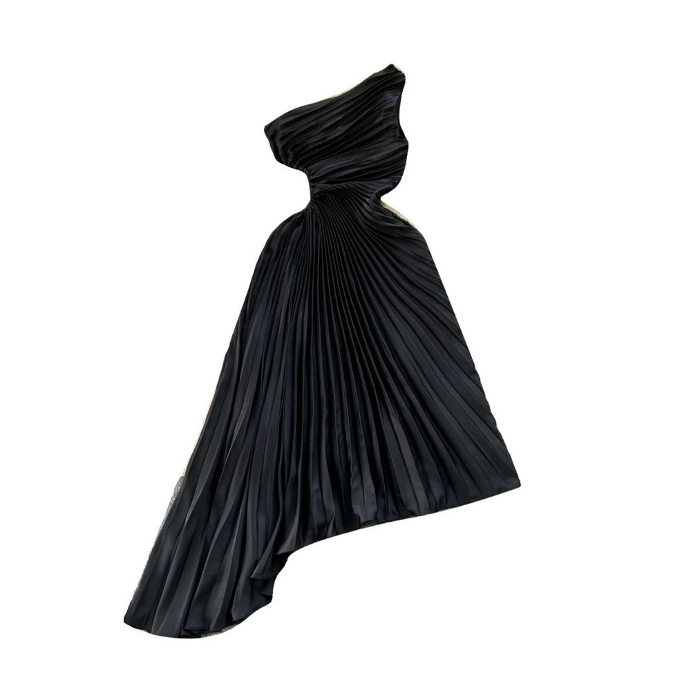 Slim Fit Irregular Hollow-out Dress Women