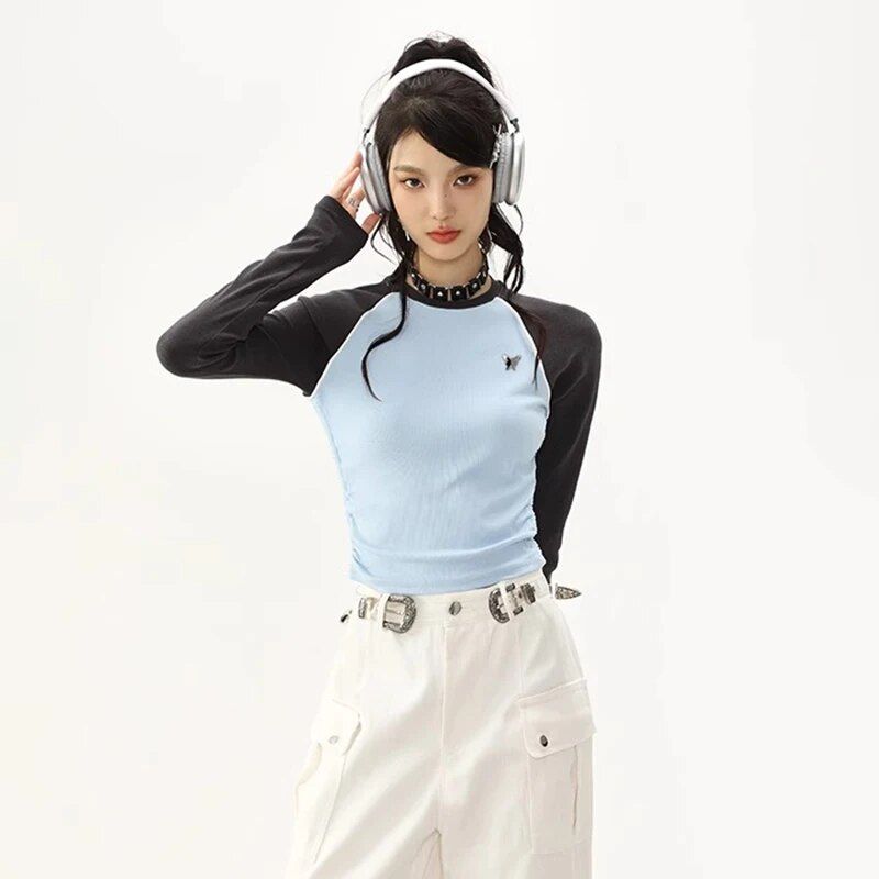 Schickes Retro-Patchwork-T-Shirt