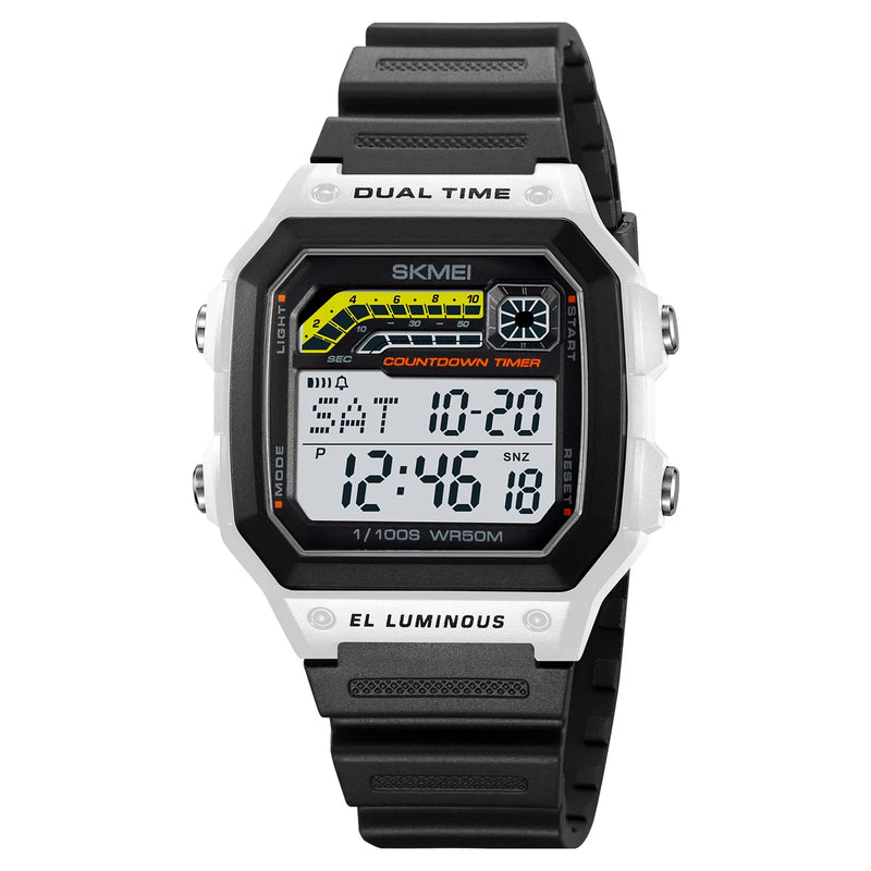Men's military digital sport watch, view 7 - MRSLM