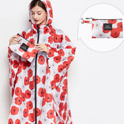 women's hooded rain poncho, view 7 - MRSLM