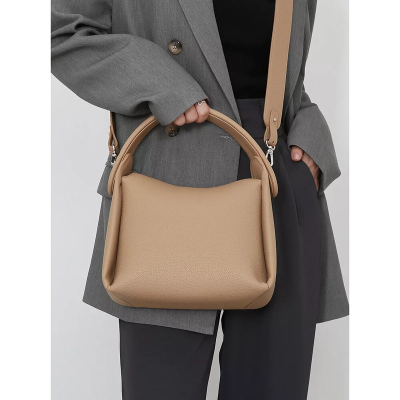 soft leather travel tote, view 9 - MRSLM