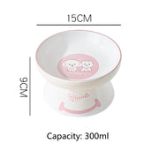 elevated ceramic pet bowl, view 9 - MRSLM