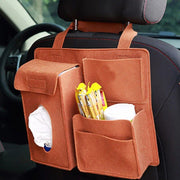 multi-function felt car seat back organizer, view 6 - MRSLM