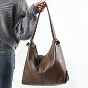 genuine leather large capacity shoulder bag, view 8 - MRSLM