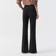 women's raw edge slit flare pants, view 8 - MRSLM