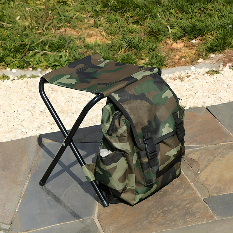 Cadeira de pesca dobrável portátil para camping com mochila