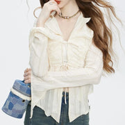 lace-up bow blouse - MRSLM