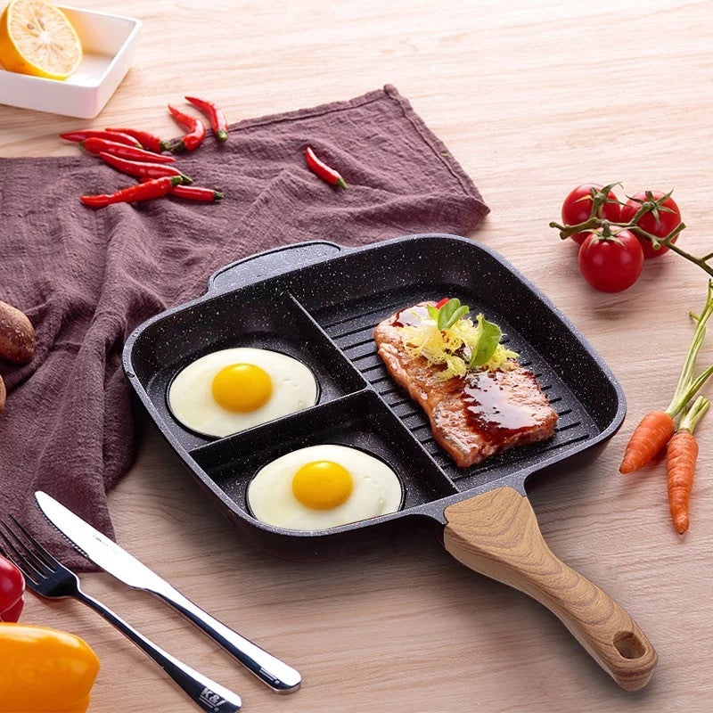 Maifanshi Bratpfanne für Steaks, multifunktionale Haushaltspfanne für Omeletts, Induktionsherd, antihaftbeschichtet