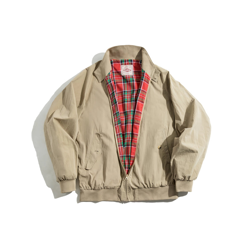Herbstliche Arbeitsjacke mit Stehkragen