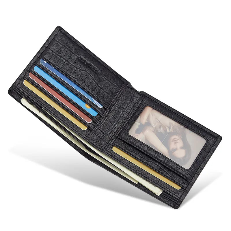 Men's leather wallet with RFID protection, view 7 - MRSLM