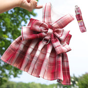 plaid dog dress harness, view 8 - MRSLM