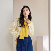 yellow striped button-down shirt, view 7 - MRSLM