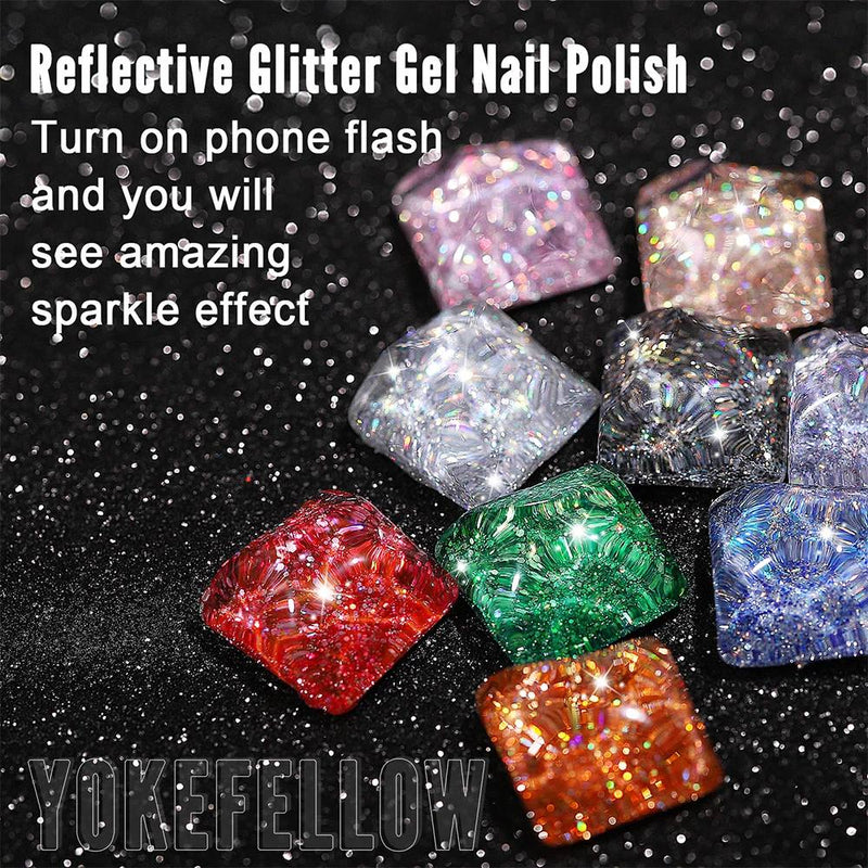 Esmalte em gel com glitter refletivo, 10ml
