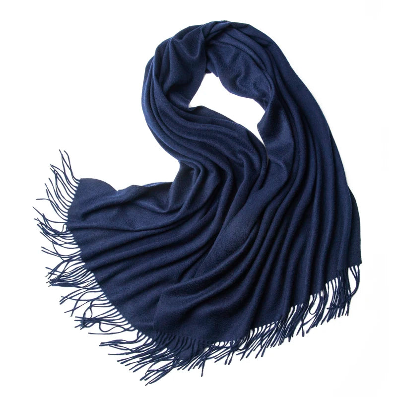 Cachecol de inverno em cashmere