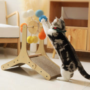 Cat scratching post with sisal ball, view 6 - MRSLM