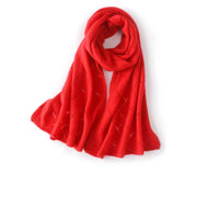 100% goat cashmere knitted scarf, view 4 - MRSLM
