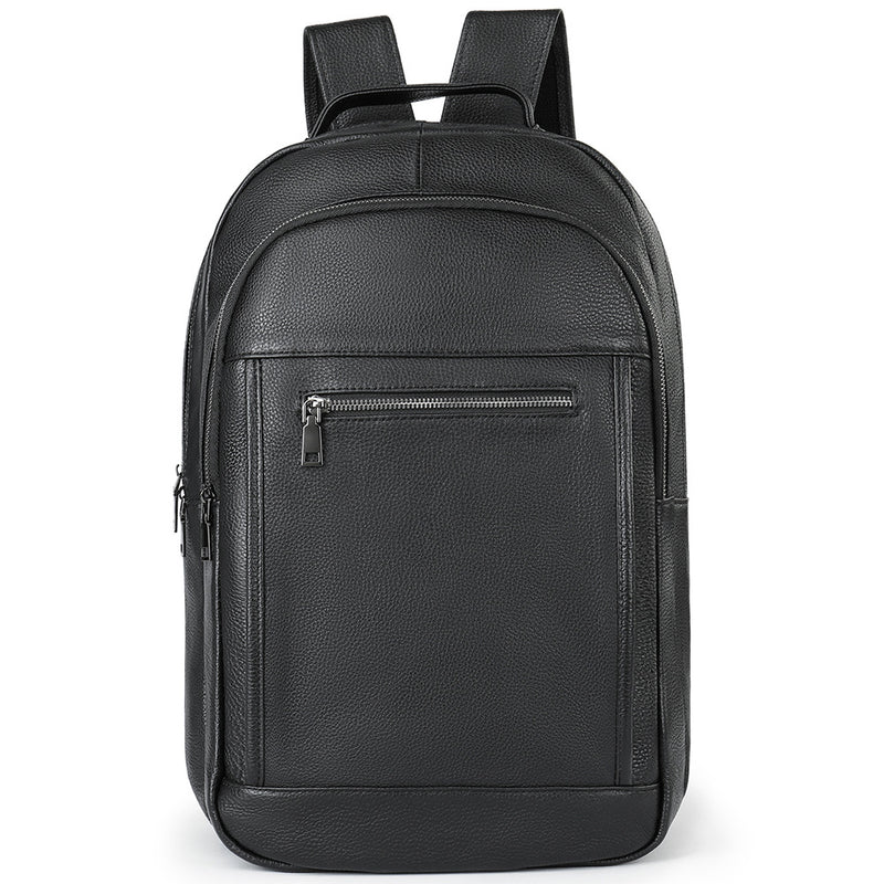 Mochila masculina de couro bovino de alta qualidade com grande capacidade.
