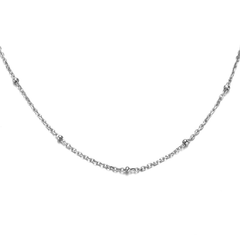 Halsketten-Accessoires Silbernes Kreuz Auto Blume Bare Chain