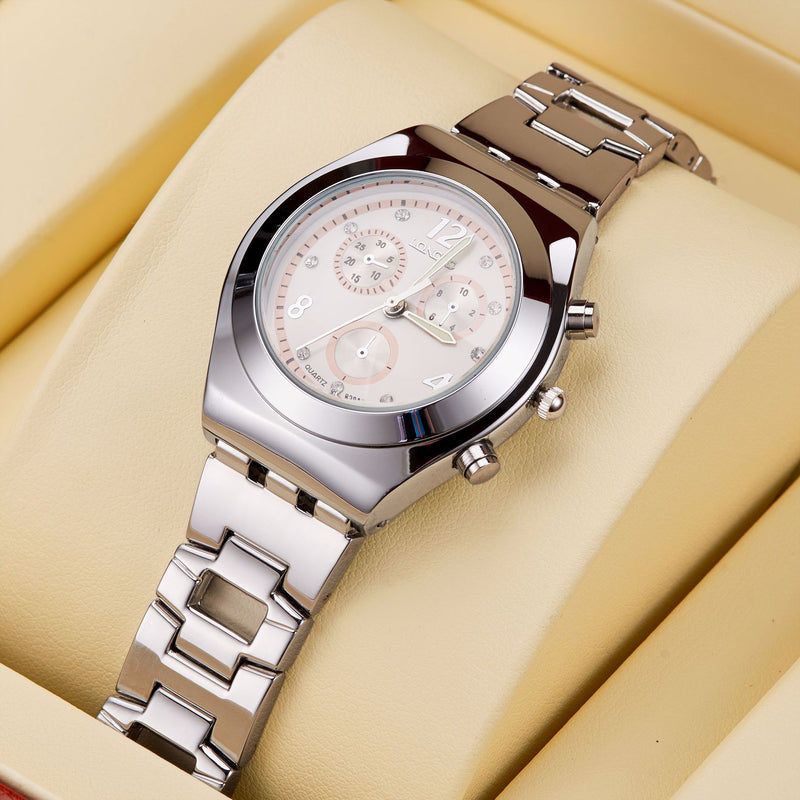 rhinestone luminous quartz watch, view 7 - MRSLM