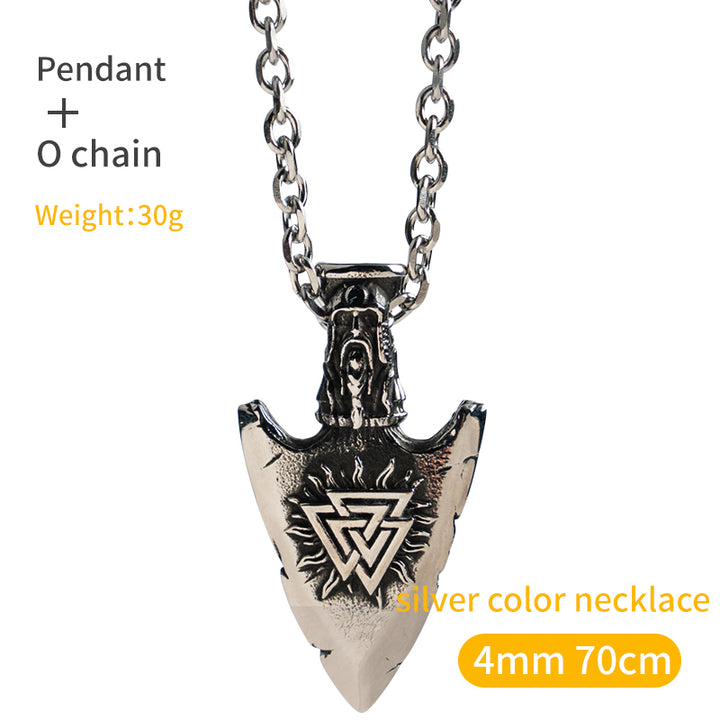 Vintage Nordic Arrow Titanium Steel Necklace