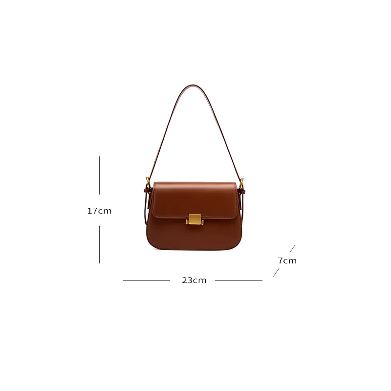 genuine leather small square shoulder bag, view 12 - MRSLM