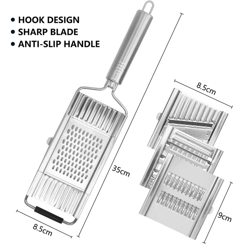 4-in-1 manual vegetable slicer and grater, view 7 - MRSLM
