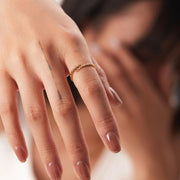 adjustable stainless steel crystal ring - MRSLM