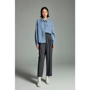 long sleeve polo neck blouse, view 5 - MRSLM