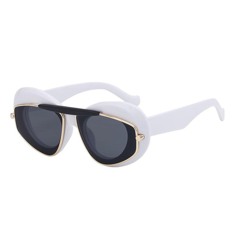 Geometric double frame sunglasses, view 3 - MRSLM