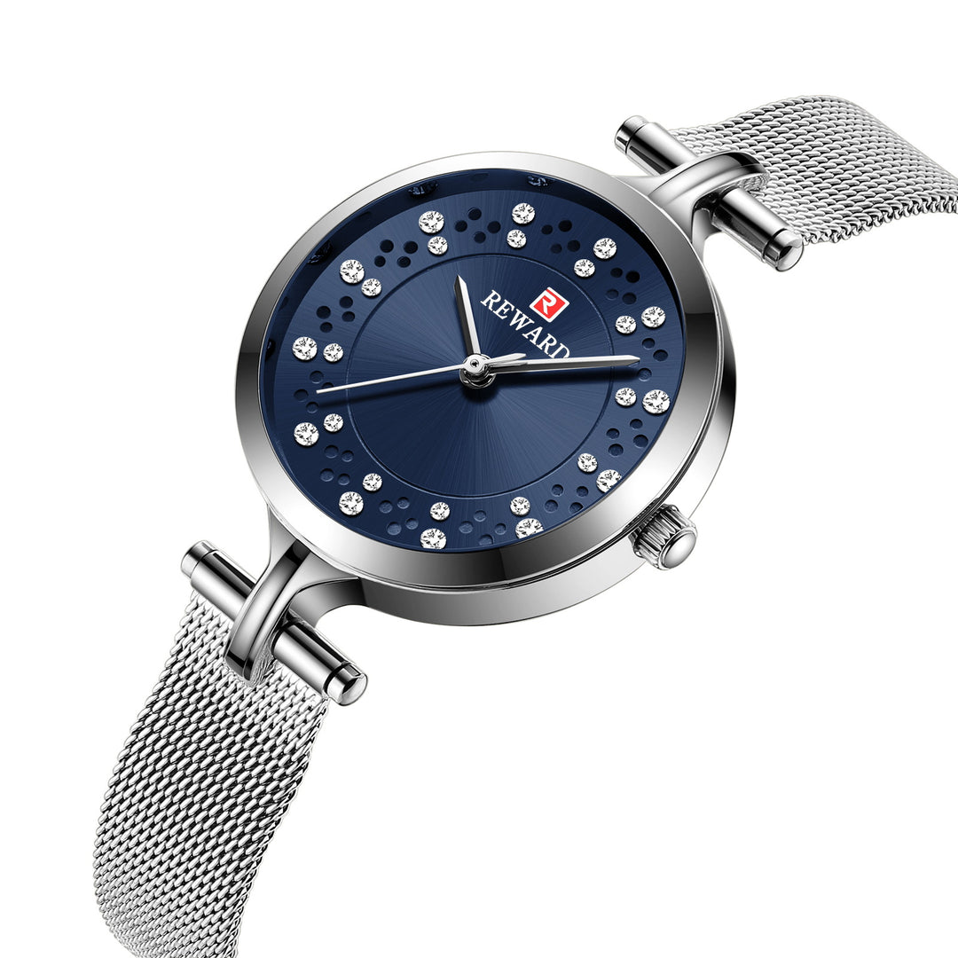 Waterproof Diamond Luxury Wrist Mesh Strap Quartz Gift Ladies Watch