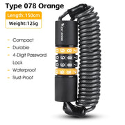 portable bicycle and helmet combination lock, view 3 - MRSLM