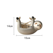 ceramic cartoon animal hanging plant pot, view 9 - MRSLM