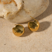 gold plated cutout drop earrings, view 6 - MRSLM
