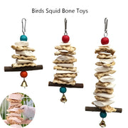 squid bone bird swing toy with bell, view 8 - MRSLM
