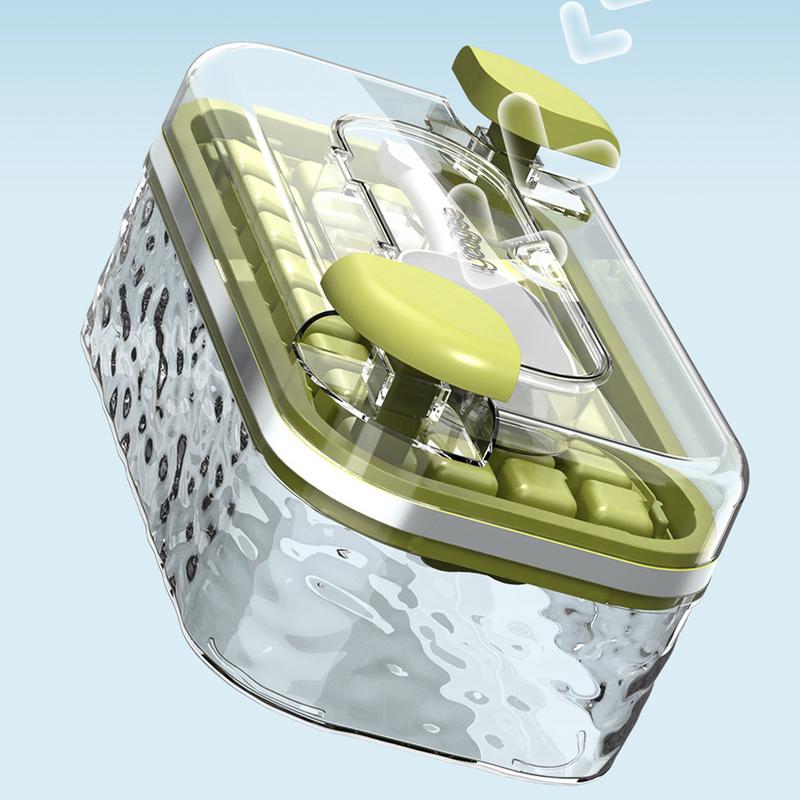 ice cube tray with lid and bin, view 3 - MRSLM