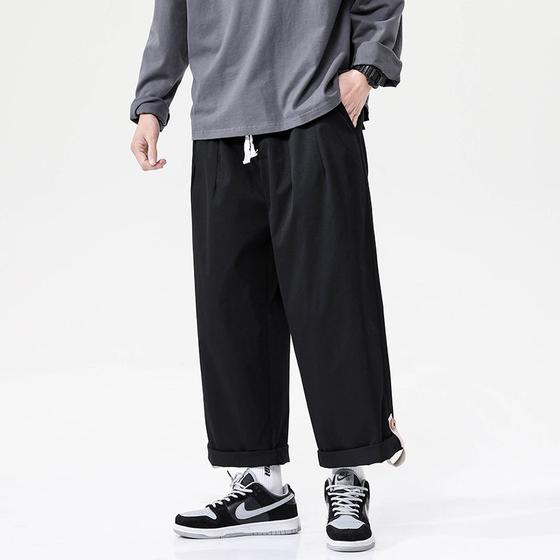 solid color loose drape trousers, view 6 - MRSLM