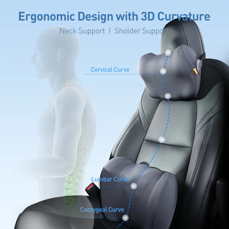 car neck and waist pillow cushion, view 5 - MRSLM