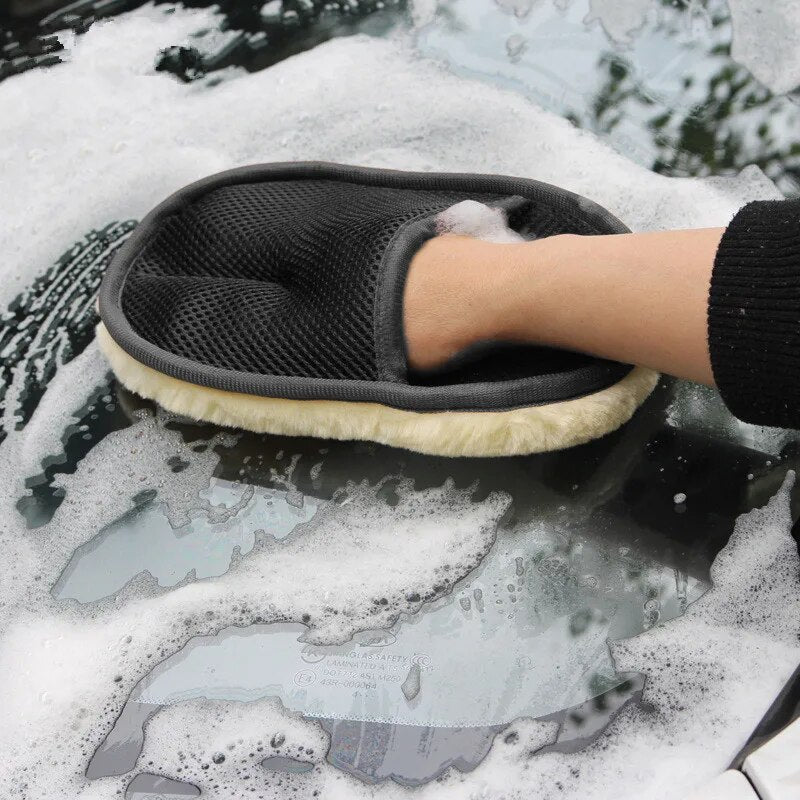 microfiber car cleaning glove, view 5 - MRSLM