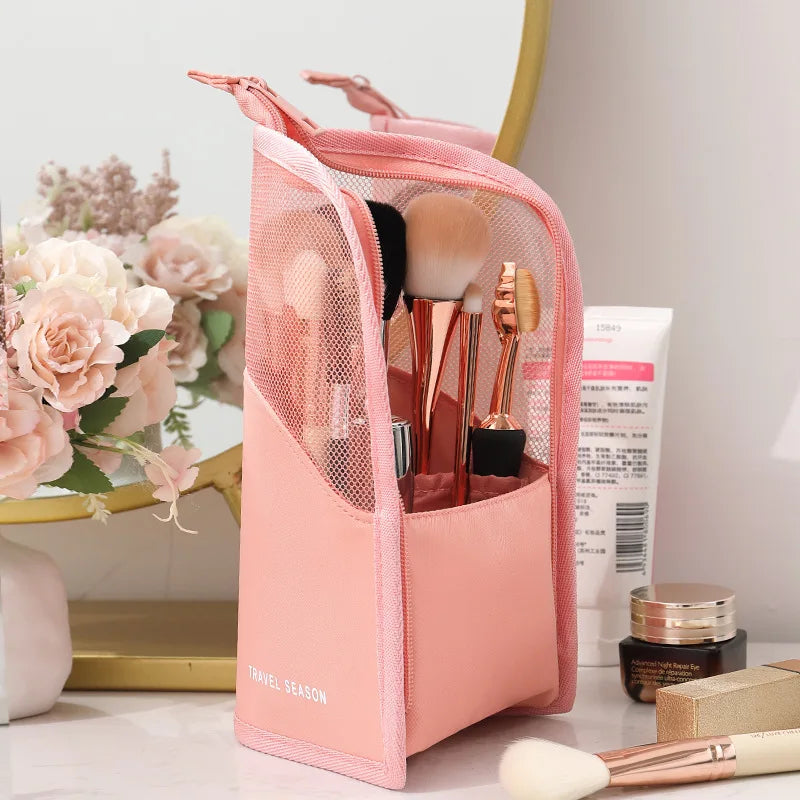 clear stand-up cosmetic bag for women, view 6 - MRSLM