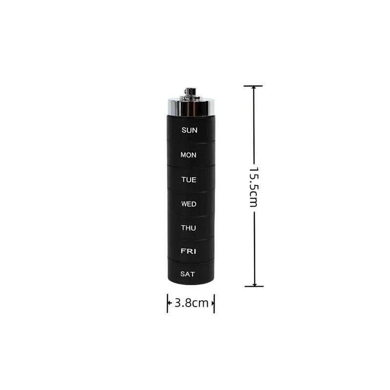 portable 7 grids aluminum pill box, view 10 - MRSLM
