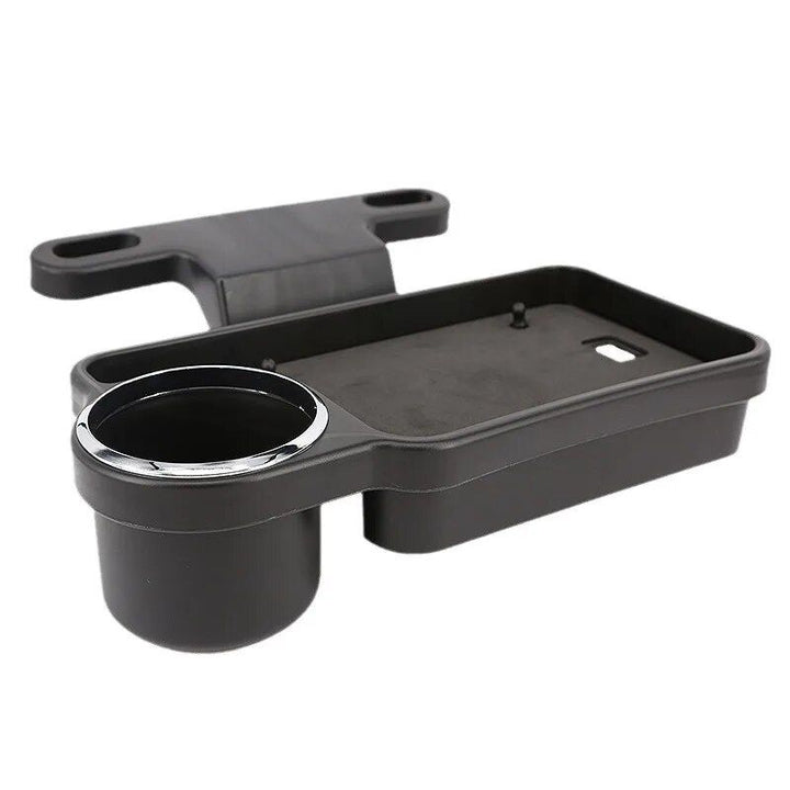 Foldable Car Storage Tray with Dual-Seat Cup & Phone Holder