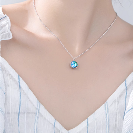 S925 sterling silver mermaid tear necklace - MRSLM