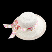 Elegant floral ribbon sun hat, view 14 - MRSLM