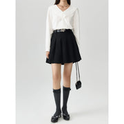 v-neck chiffon shirt, view 2 - MRSLM